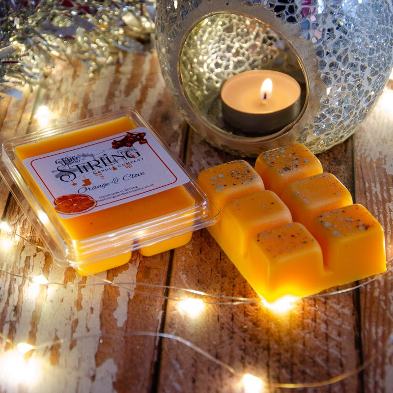 Orange & Clove - Wax Melt Clamshell - mezetto Shopify Collective The Stirling Candle Company