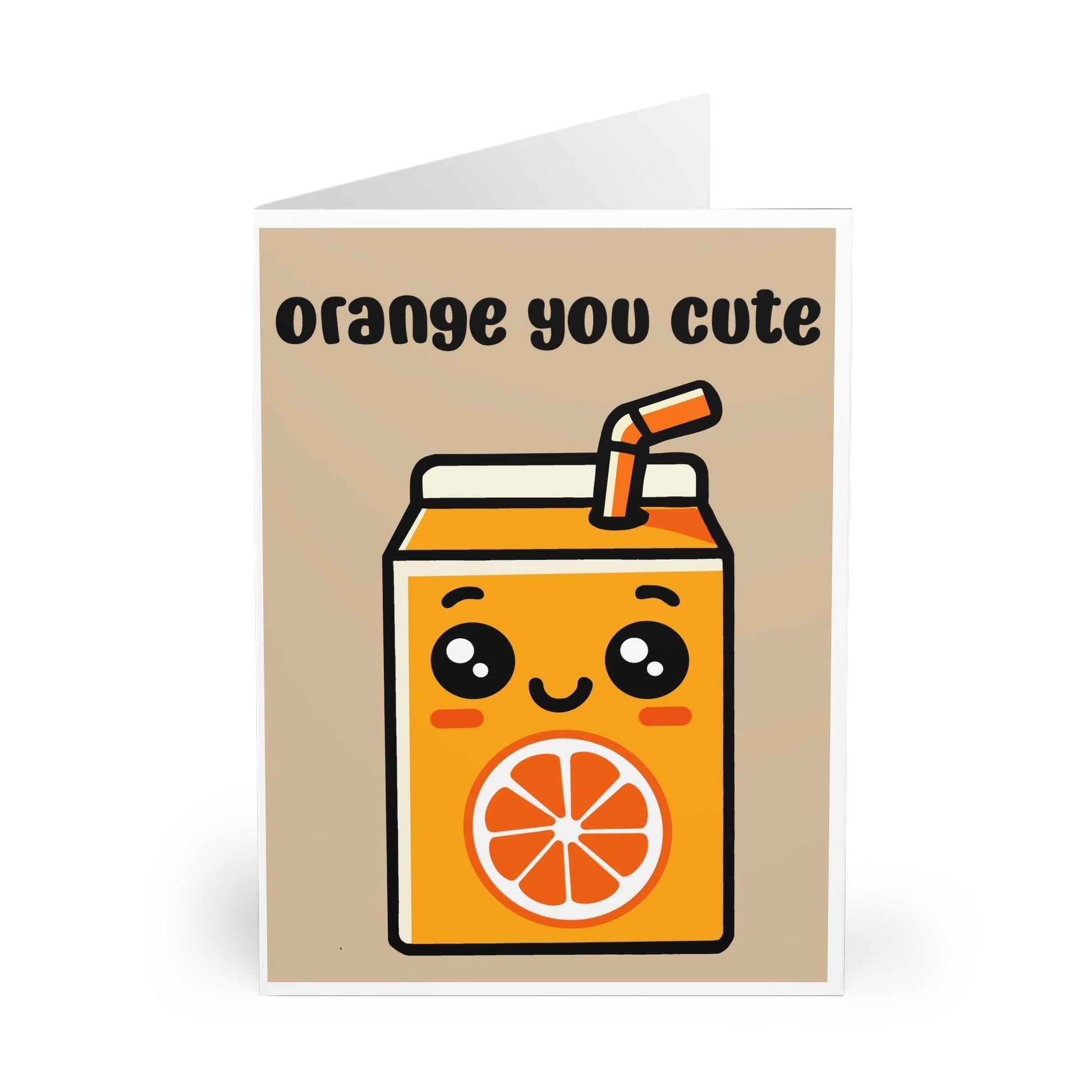 Orange You Cute – Playful & Sweet Greeting Card - mezetto KEOLIX KEOLIX