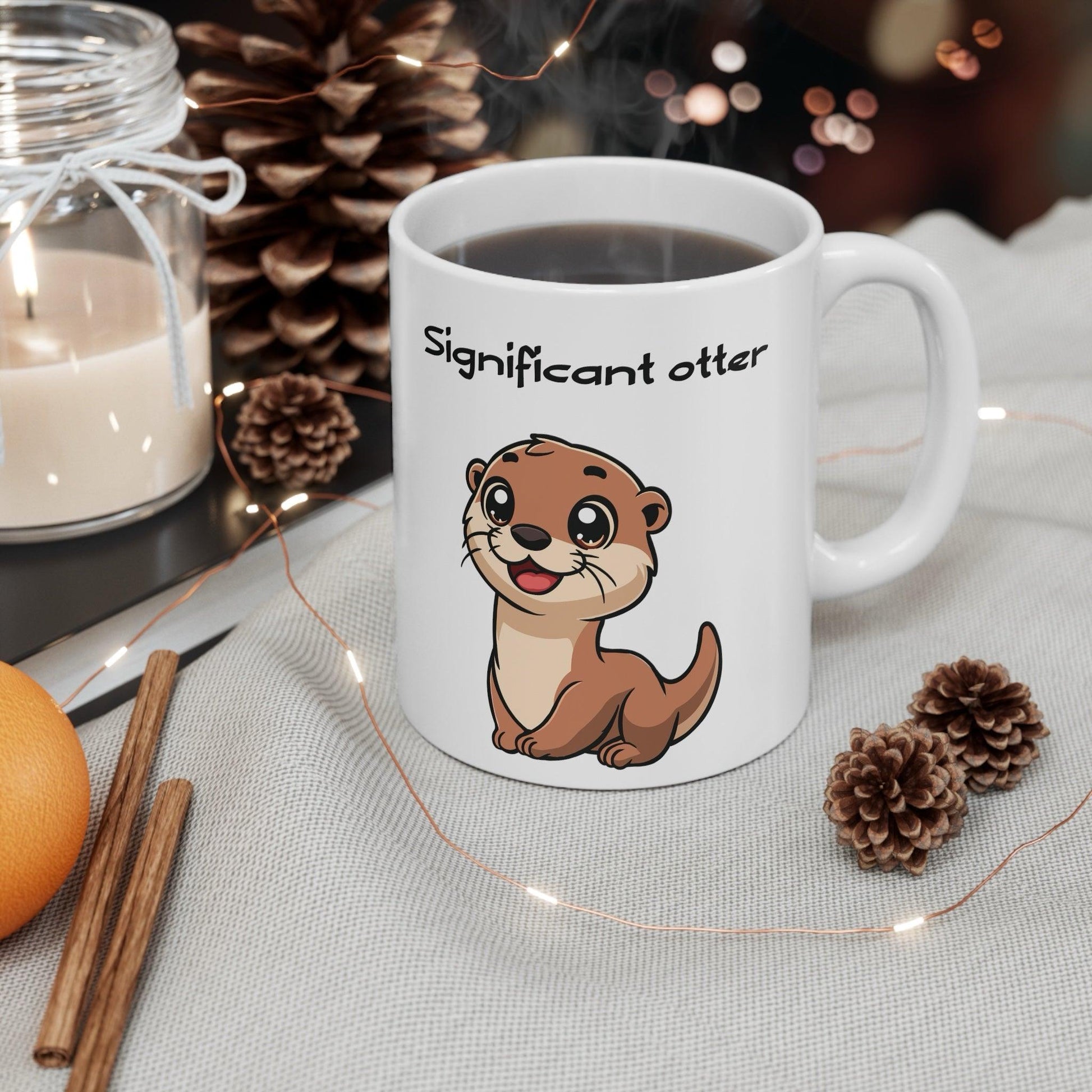 Otter Cartoon Mug | 11 oz Ceramic Mug - mezetto KEOLIX KEOLIX