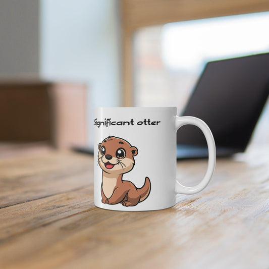 Otter Cartoon Mug | 11 oz Ceramic Mug - mezetto KEOLIX KEOLIX