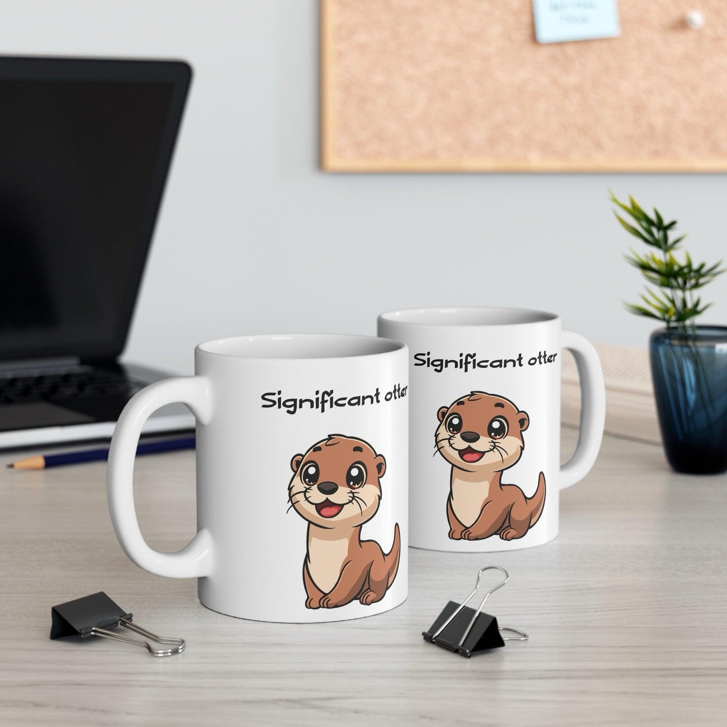 Otter Cartoon Mug | 11 oz Ceramic Mug - mezetto KEOLIX KEOLIX