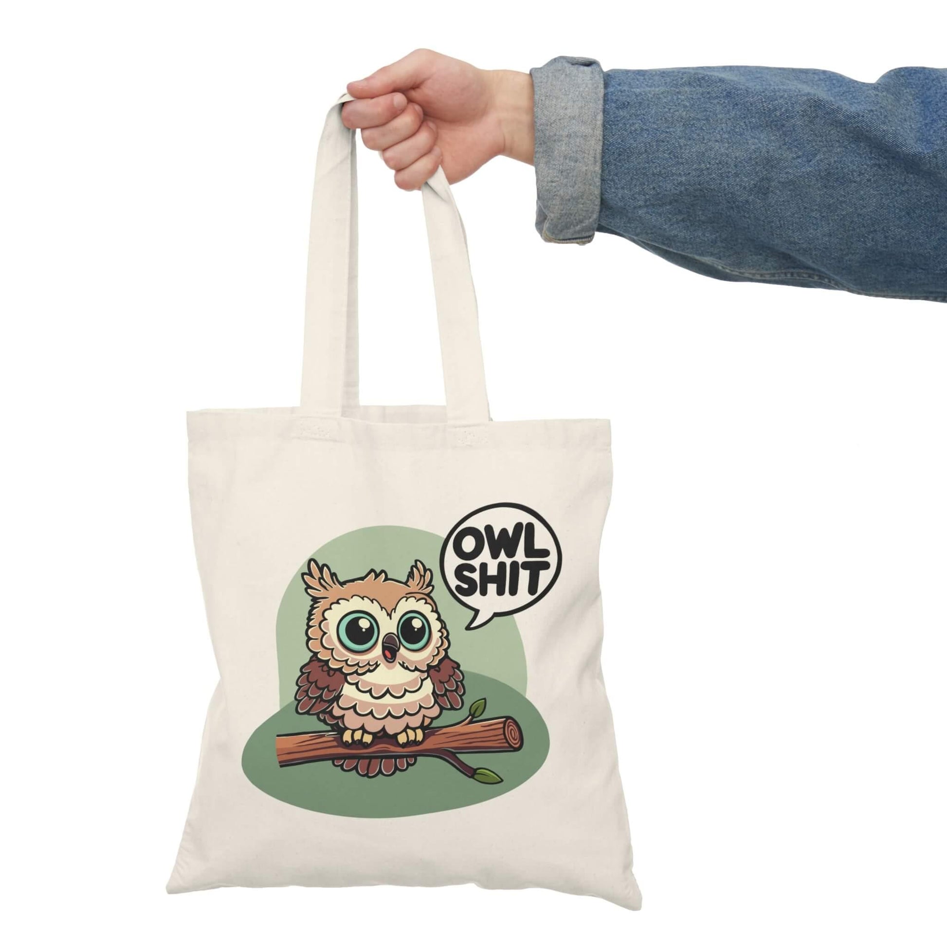 Owl Shit Tote – Funny Eco - Friendly Cotton Shopper - mezetto KEOLIX KEOLIX