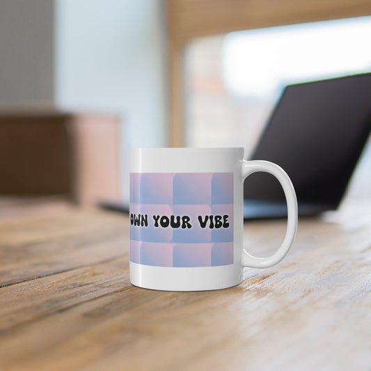 Own Your Vibe Mug – Pink, Blue, Green Ceramic - mezetto KEOLIX KEOLIX