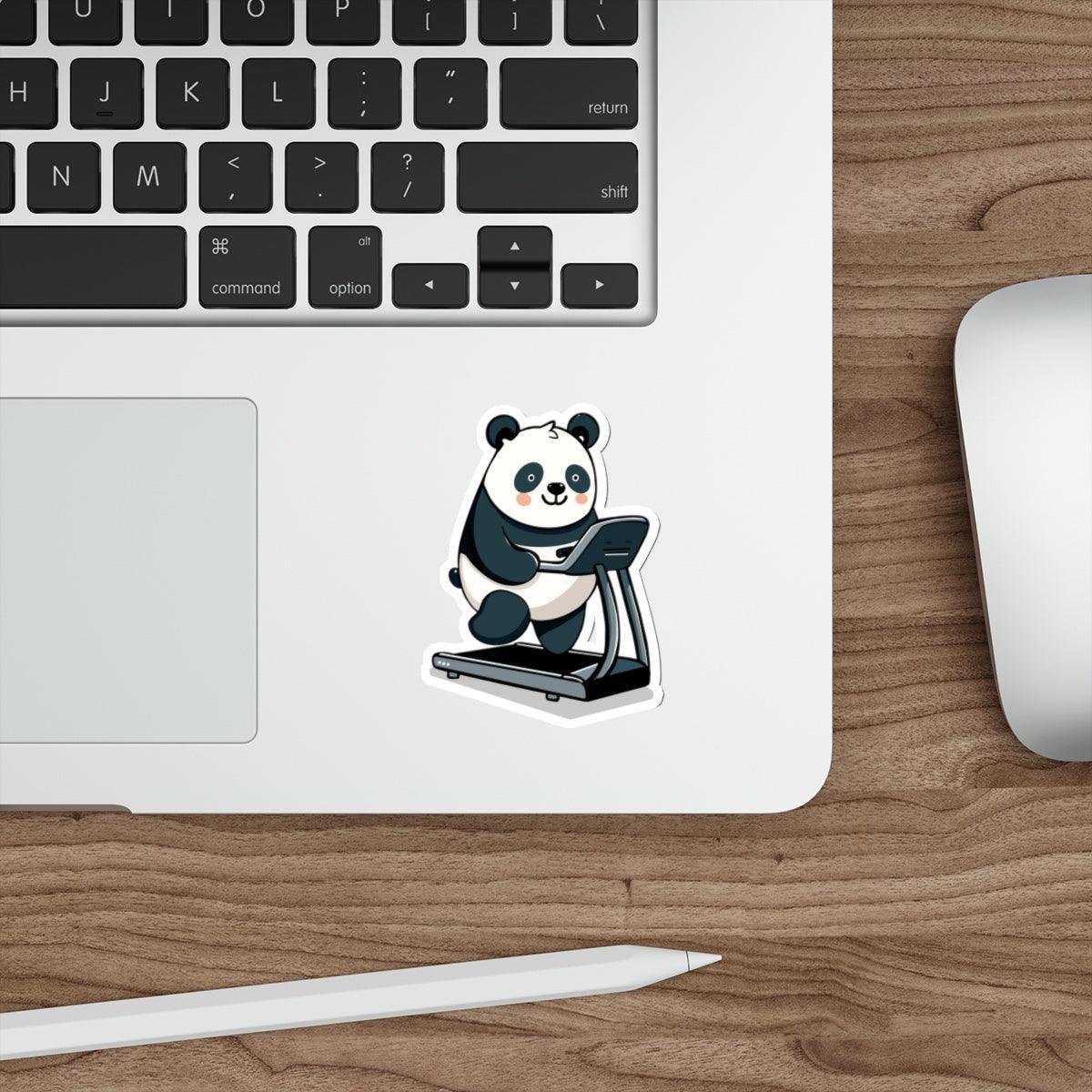 Panda on a Treadmill Sticker – Motivational Vinyl Decal - mezetto KEOLIX KEOLIX