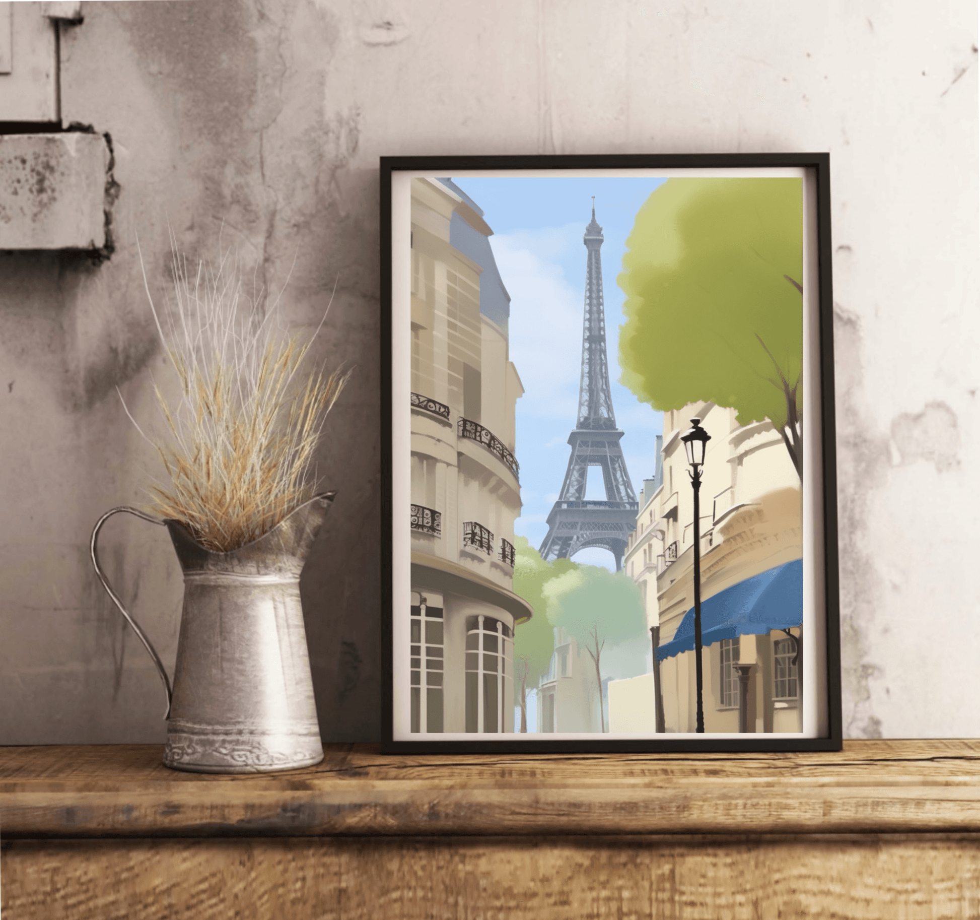 Paris Eiffel Tower Print | Romantic Parisian Wall Decor - mezetto KEOLIX KEOLIX