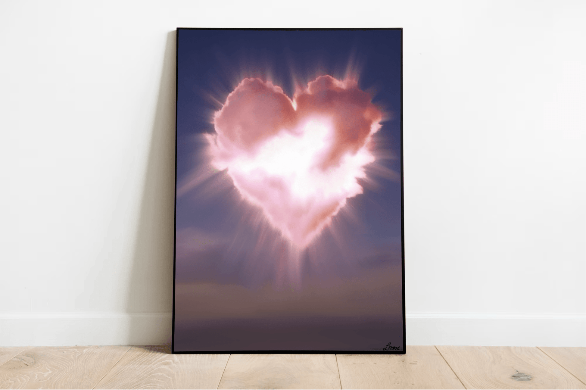 Passionate Agony Print | Exploding Heart Wall Art - mezetto KEOLIX KEOLIX