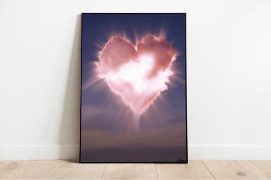 Passionate Agony Print | Exploding Heart Wall Art - mezetto KEOLIX KEOLIX
