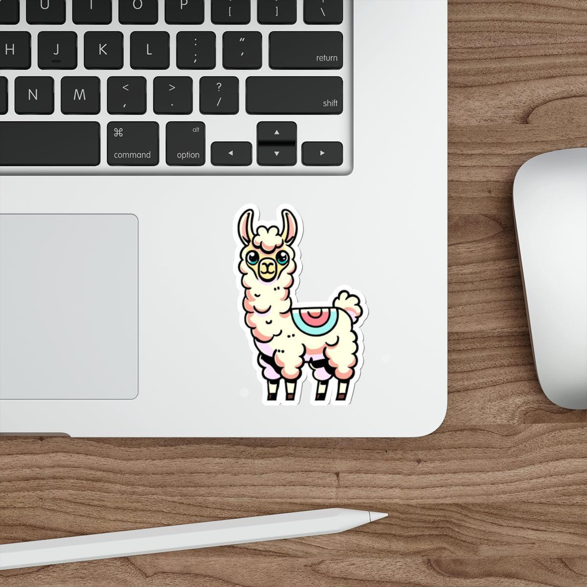 Pastel Cartoon Llama Sticker – Whimsical Cute Vinyl Decal - mezetto KEOLIX KEOLIX