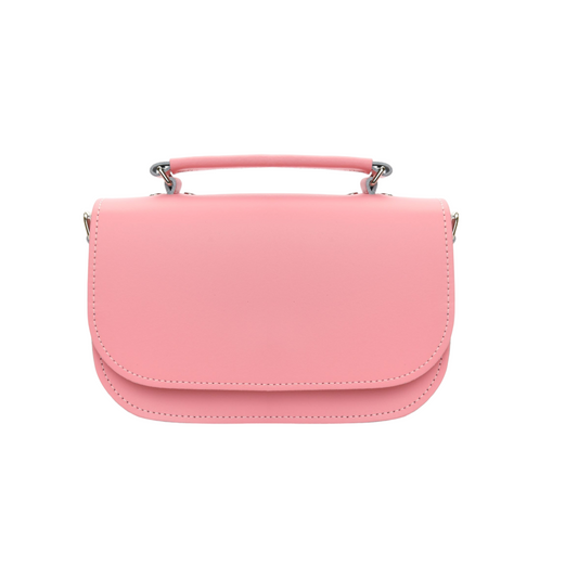 Aura Handmade Leather Bag - Pastel Pink-0