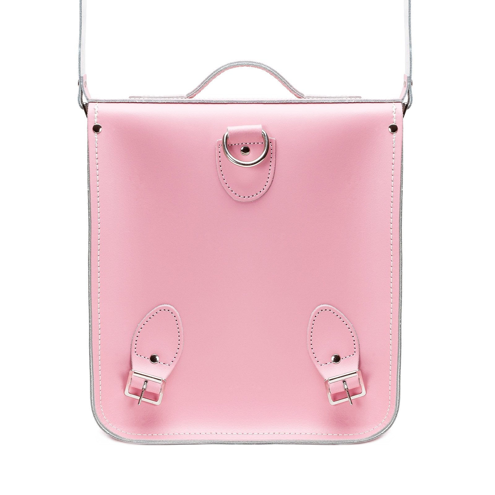 Handmade Leather City Backpack - Pastel Pink-3