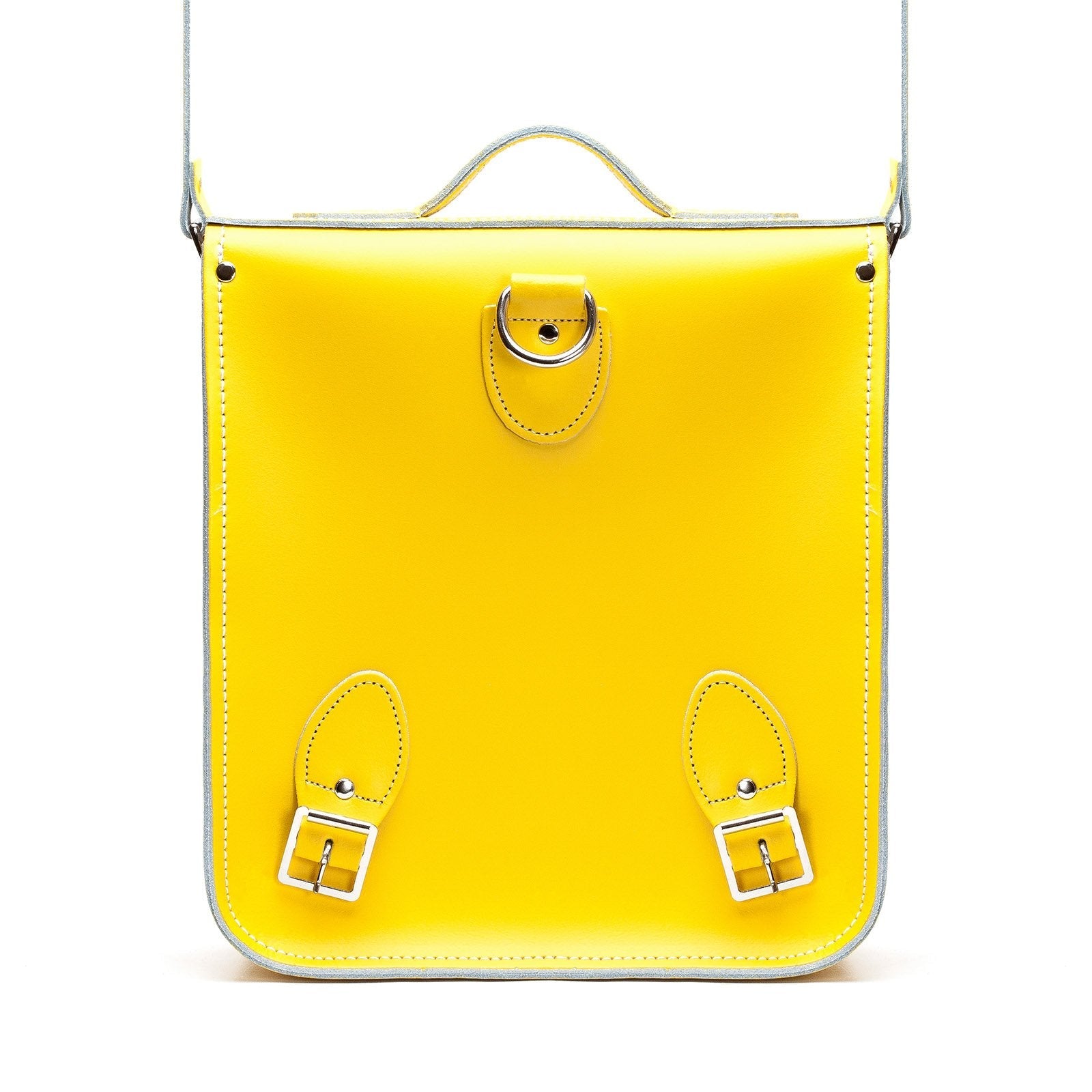 Handmade Leather City Backpack - Pastel Daffodil Yellow-3