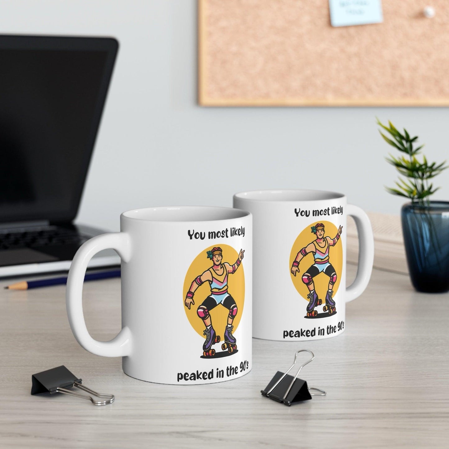 Peaked in the 90s Mug – Retro Roller Disco Vibes - mezetto KEOLIX KEOLIX