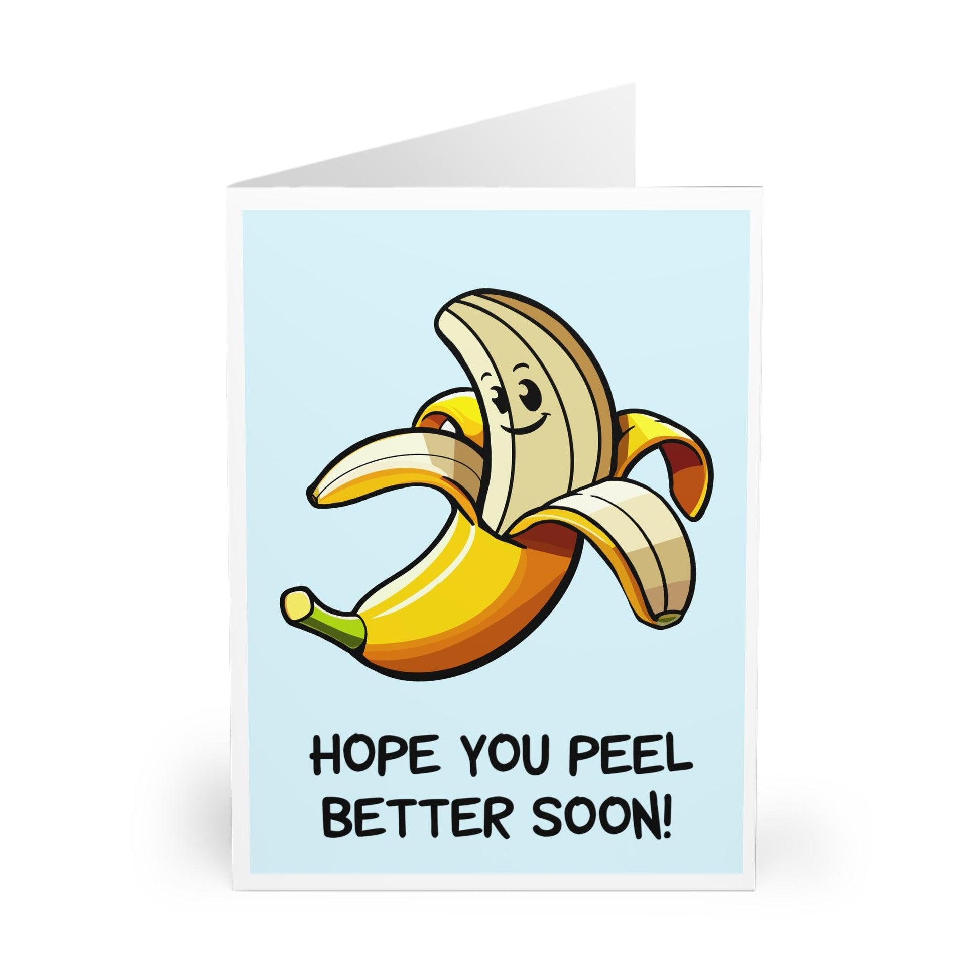 Peel Better Soon – Funny Banana Get - Well Card - mezetto KEOLIX KEOLIX