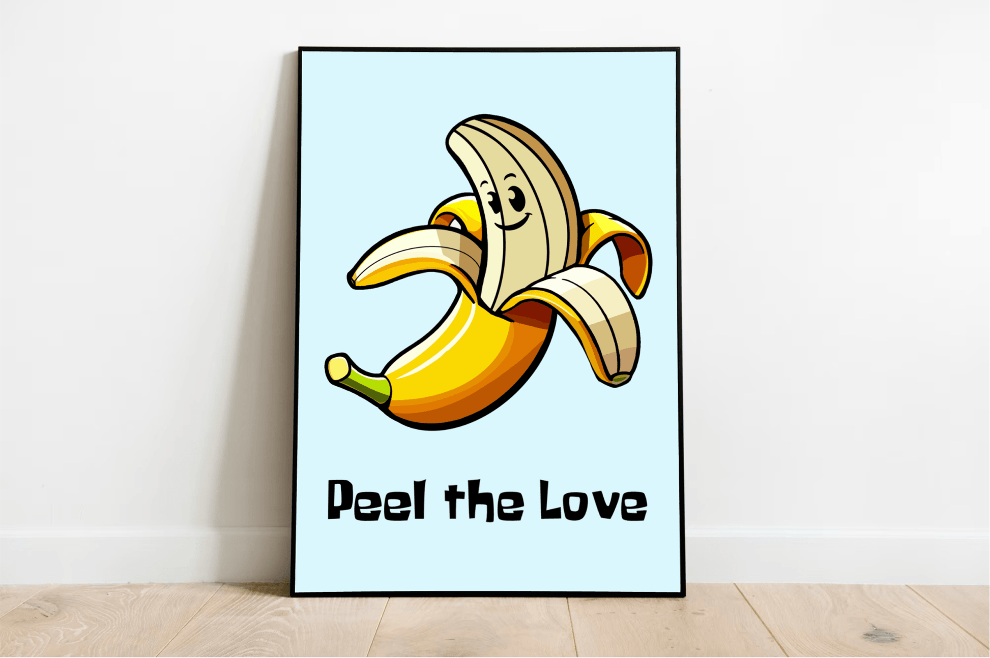 Peel the Love Art Print | Funny Cartoon Banana Poster - mezetto KEOLIX KEOLIX