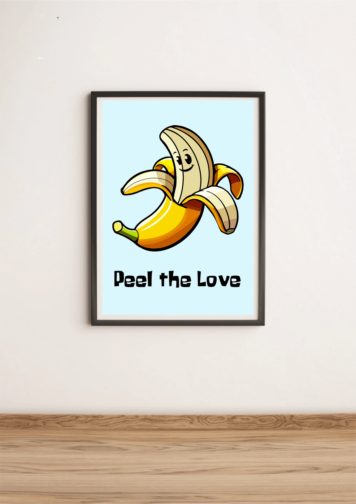 Peel the Love Art Print | Funny Cartoon Banana Poster - mezetto KEOLIX KEOLIX