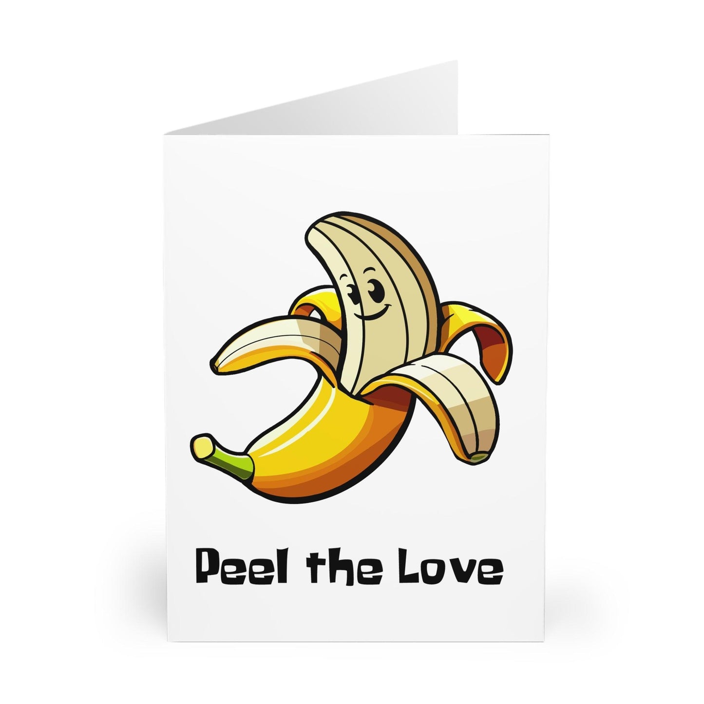 Peel the Love – Cute Banana Pun Greeting Card for Anyone - mezetto KEOLIX KEOLIX