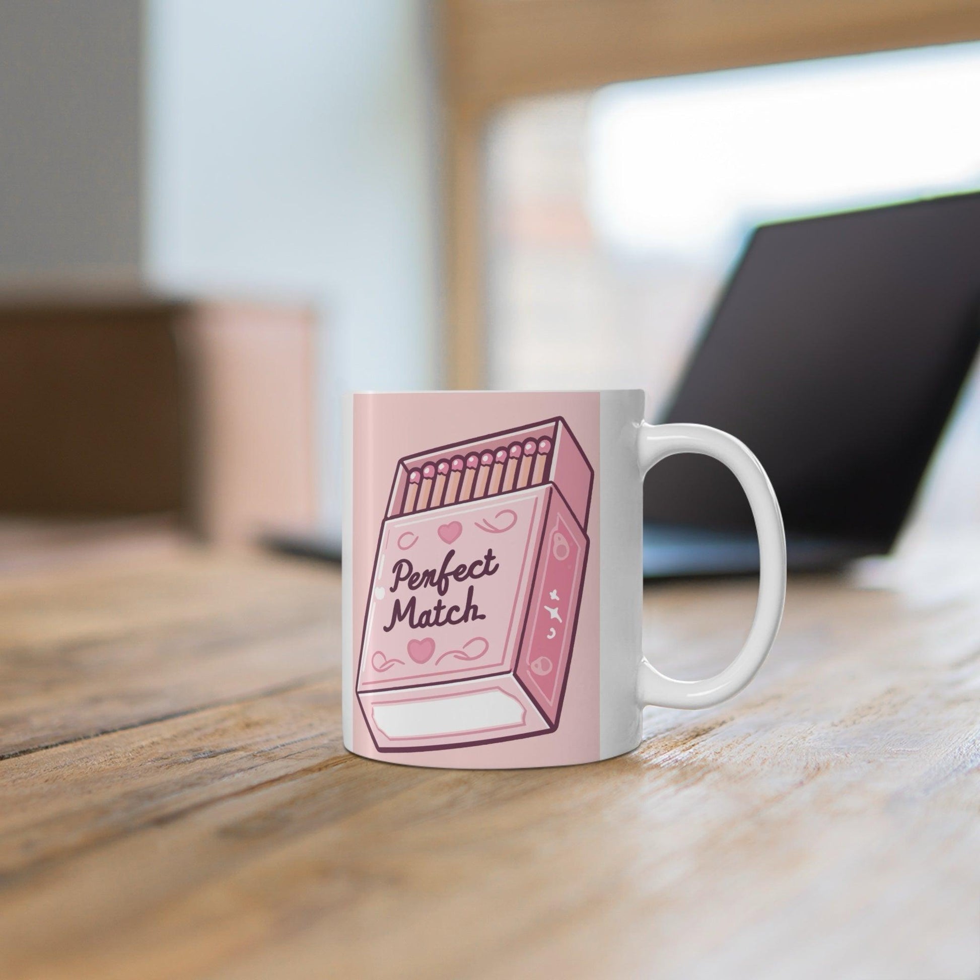 Perfect Match Pink Matchbox Mug | Cute 11 oz Gift - mezetto KEOLIX KEOLIX