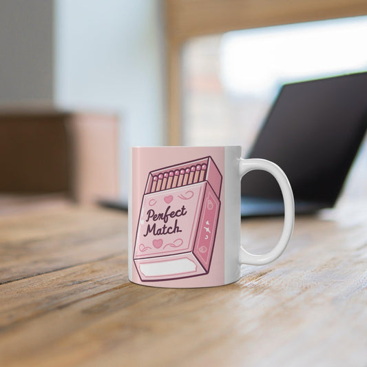 Perfect Match Pink Matchbox Mug | Cute 11 oz Gift - mezetto KEOLIX KEOLIX