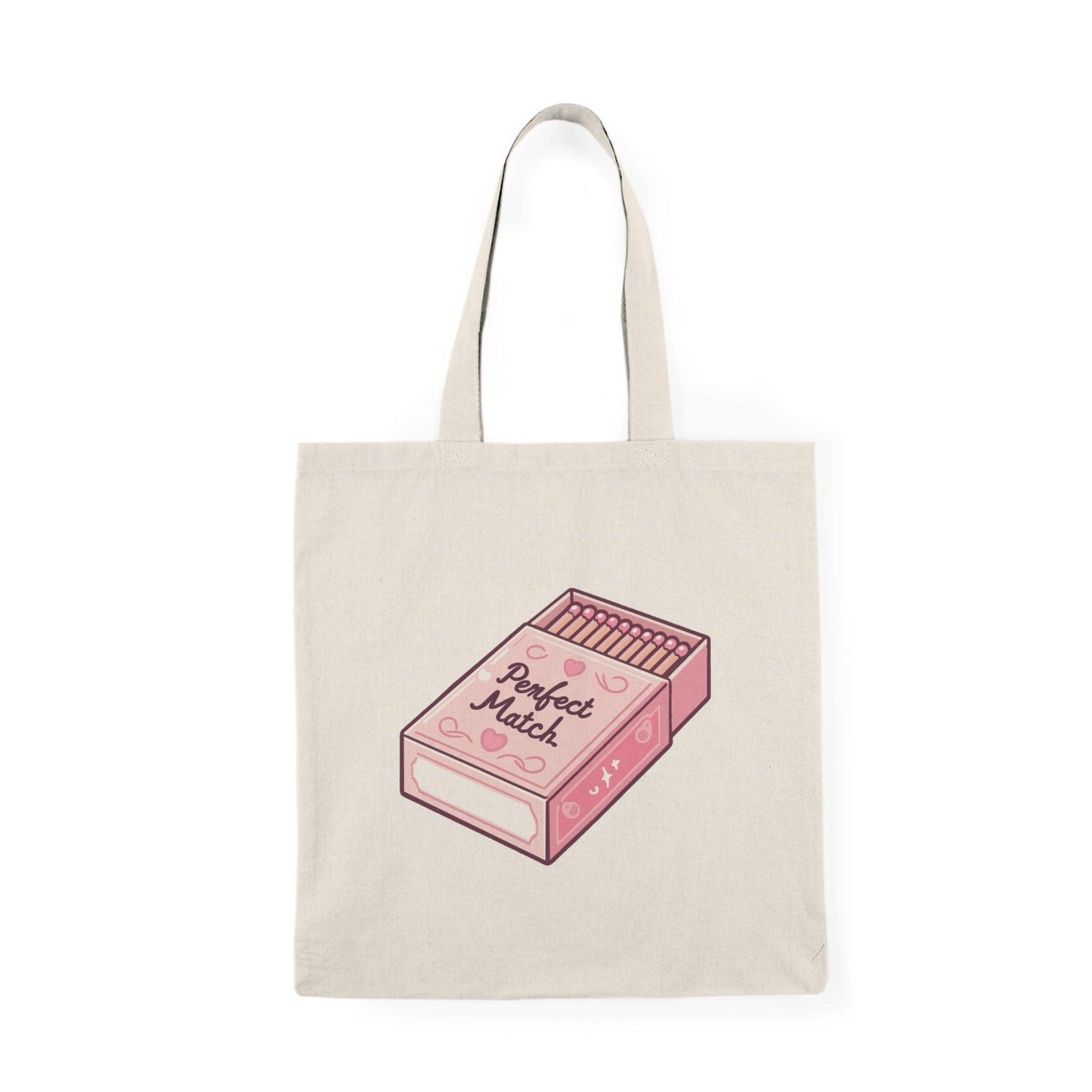 Perfect Match Tote Bag | Funny Pink Matchbox Design - mezetto KEOLIX KEOLIX