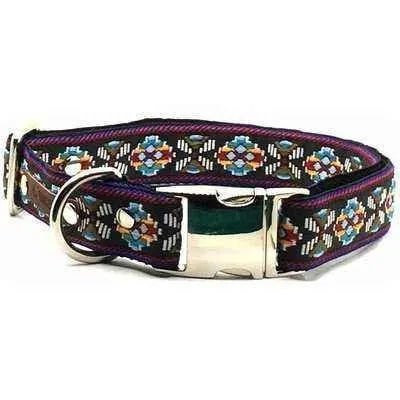 Personalised Designer Cotton Dog Collar - mezetto