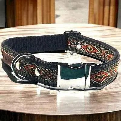 Personalised Embossed Cotton Dog Collar-0