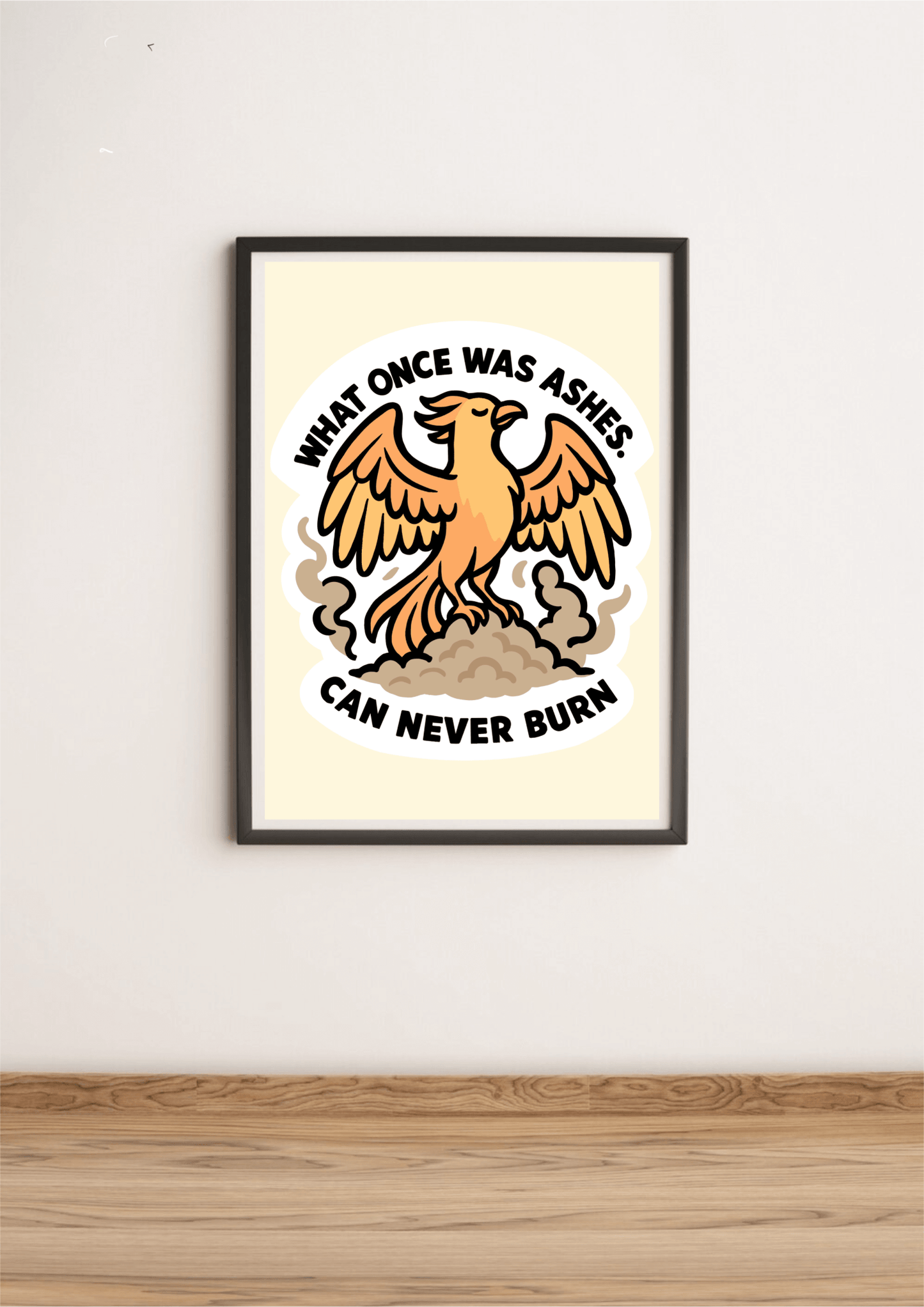 Phoenix Wall Art Print – "What Once Was Ashes Can Never Burn" - mezetto KEOLIX KEOLIX