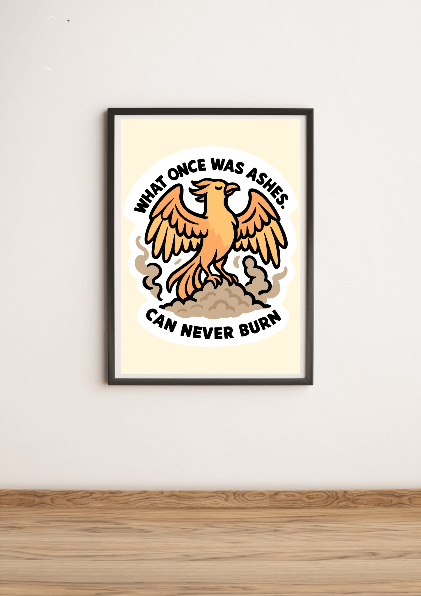 Phoenix Wall Art Print – "What Once Was Ashes Can Never Burn" - mezetto KEOLIX KEOLIX