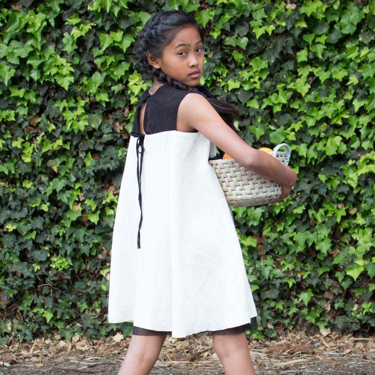 White Baby Doll Dress for Girls-2