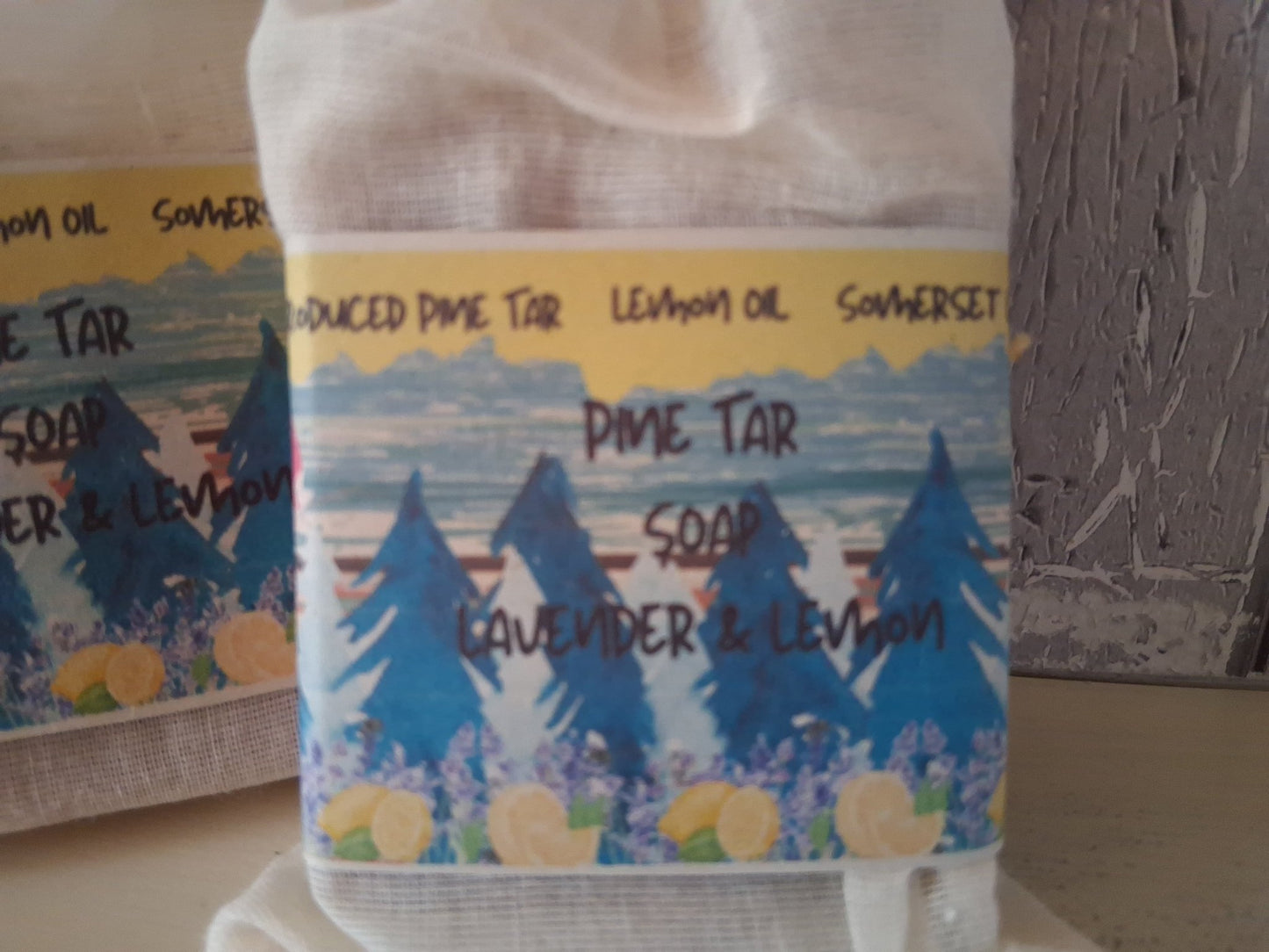 Pine Tar Soap Lavender Lemon - mezetto Shopify Collective Somerset Natural Soaps
