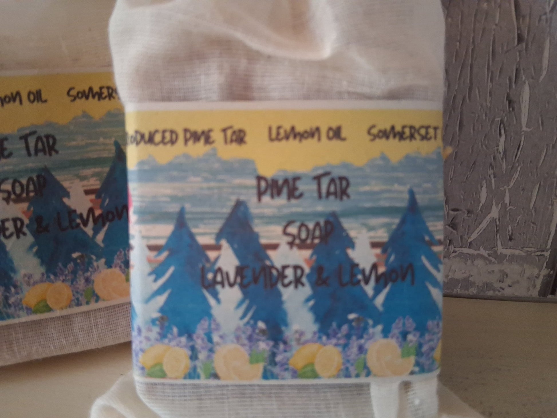 Pine Tar Soap Lavender Lemon - mezetto Shopify Collective Somerset Natural Soaps