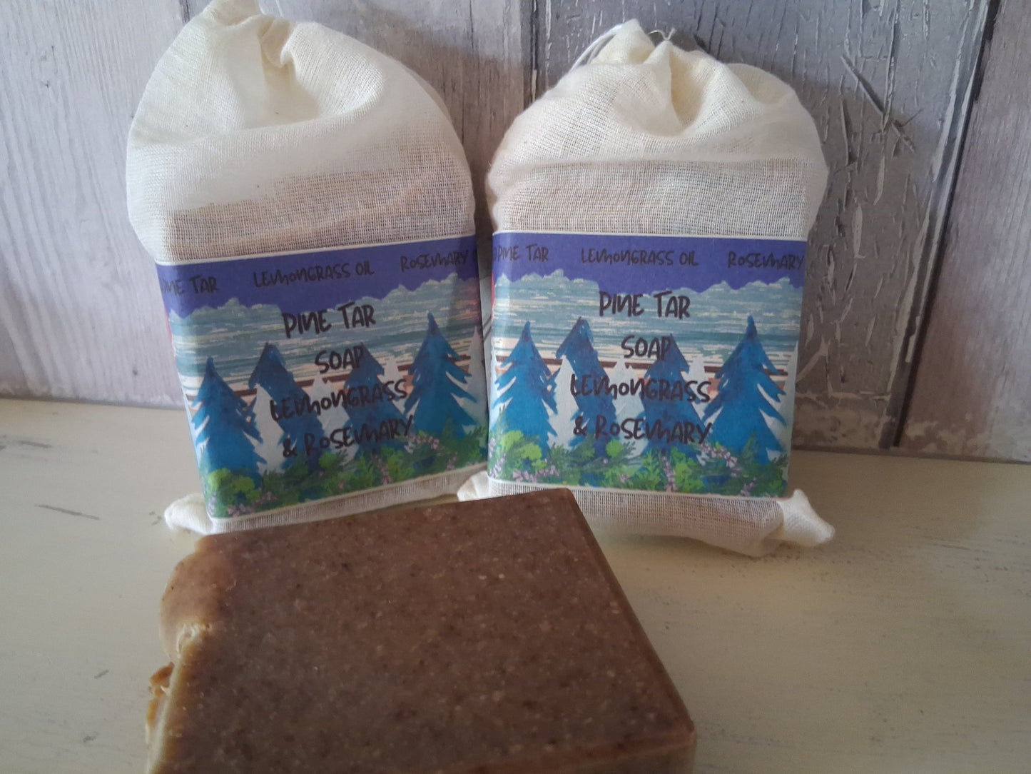 Pine Tar Soap Rosemary & Lemongrass - mezetto Shopify Collective Somerset Natural Soaps