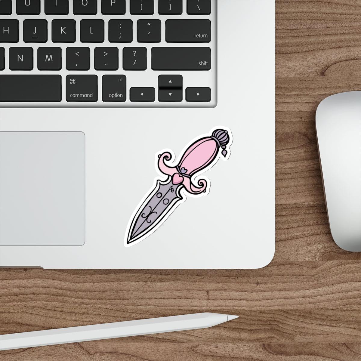 Pink Cartoon Dagger Sticker – Bold Cute Waterproof Vinyl - mezetto KEOLIX KEOLIX