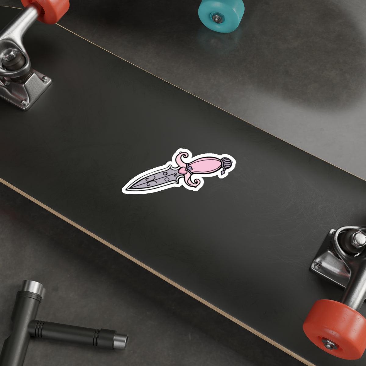 Pink Cartoon Dagger Sticker – Bold Cute Waterproof Vinyl - mezetto KEOLIX KEOLIX