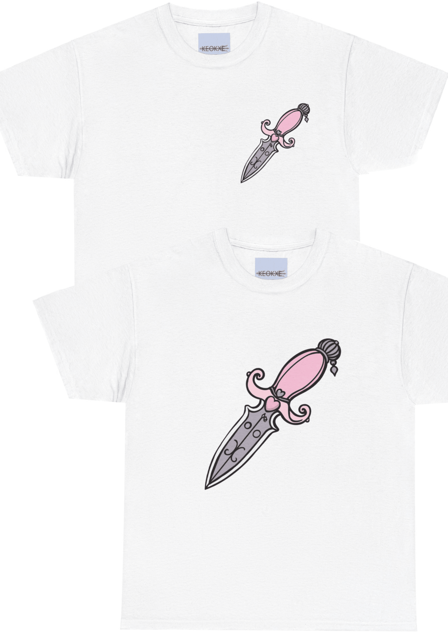 Pink Dagger – Bold & Playful Graphic T-Shirt - mezetto KEOLIX KEOLIX