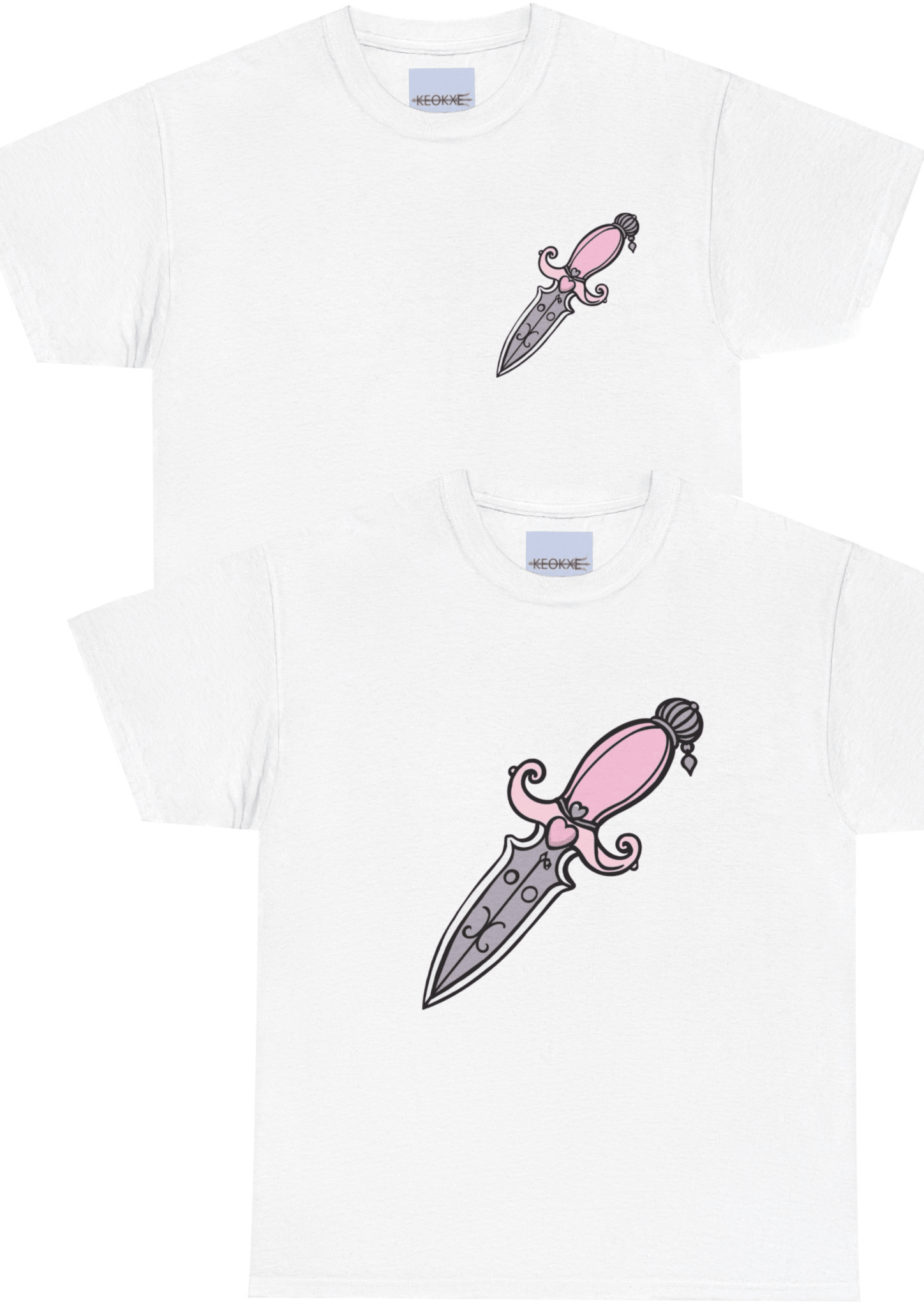 Pink Dagger – Bold & Playful Graphic T-Shirt - mezetto KEOLIX KEOLIX