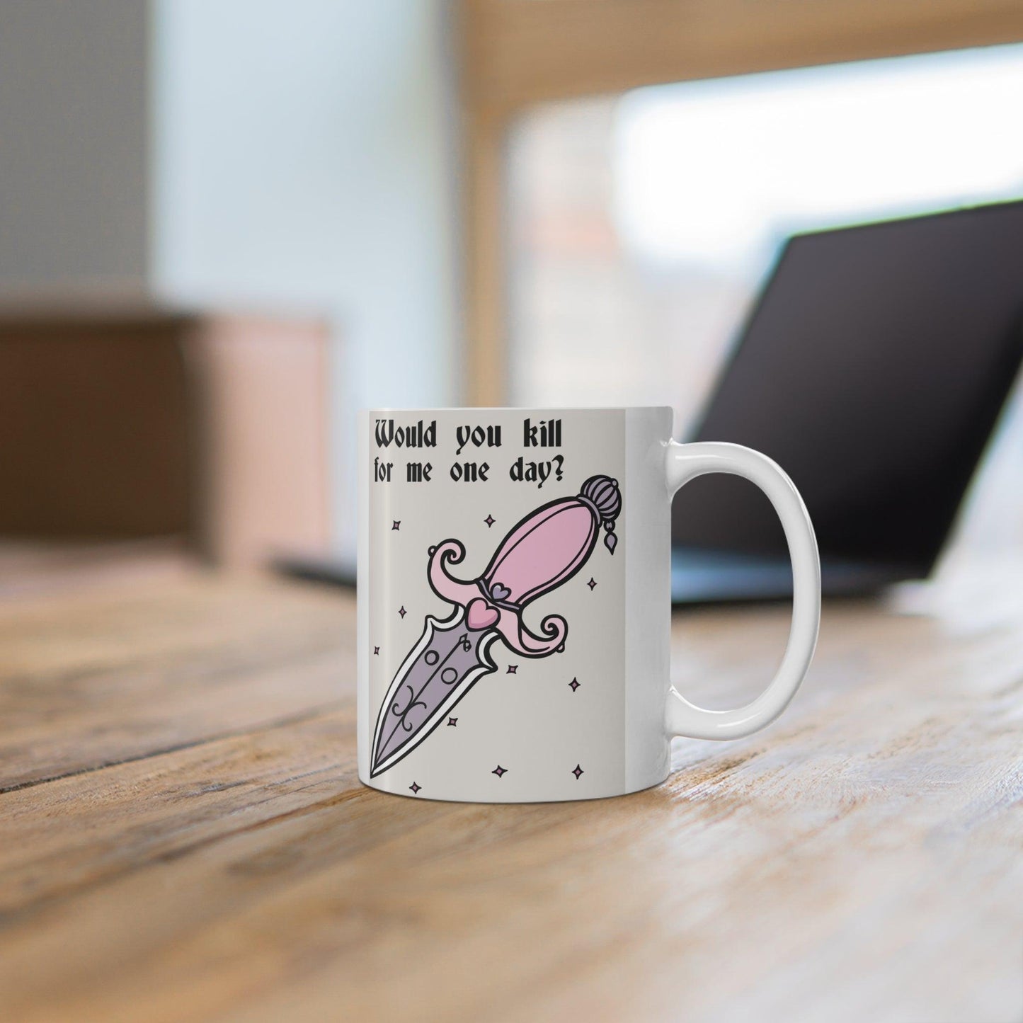 Pink Dagger Mug| “Would You Kill for Me One Day? - mezetto KEOLIX KEOLIX