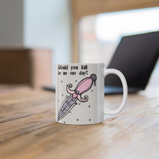 Pink Dagger Mug| “Would You Kill for Me One Day? - mezetto KEOLIX KEOLIX