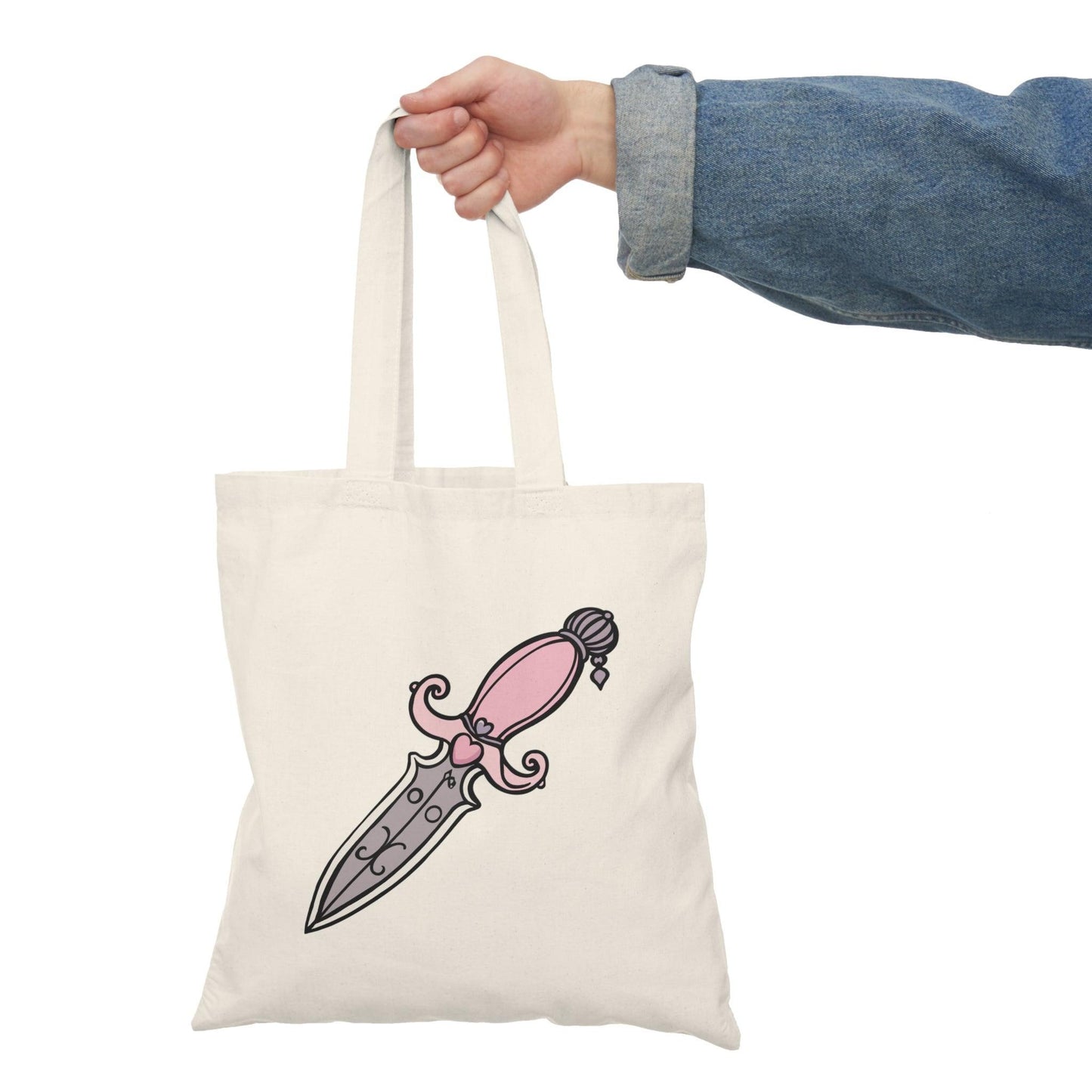 Pink Dagger Tote – Edgy Eco Bag - mezetto KEOLIX KEOLIX