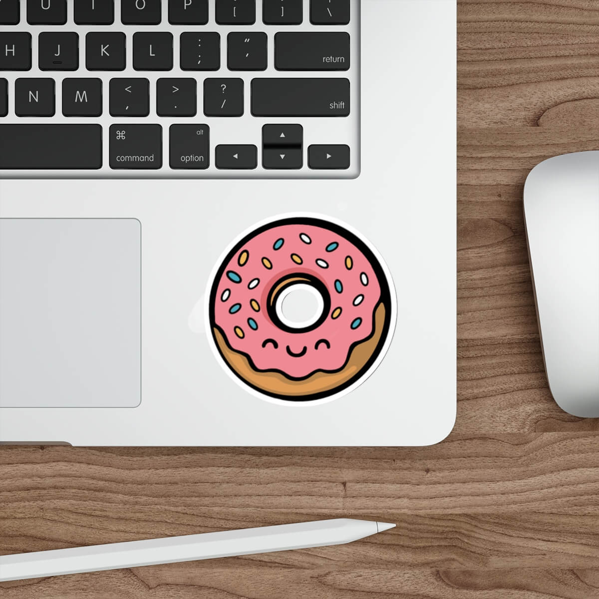 Pink Donut Sticker – Cute Kawaii Vinyl Sticker - mezetto KEOLIX KEOLIX