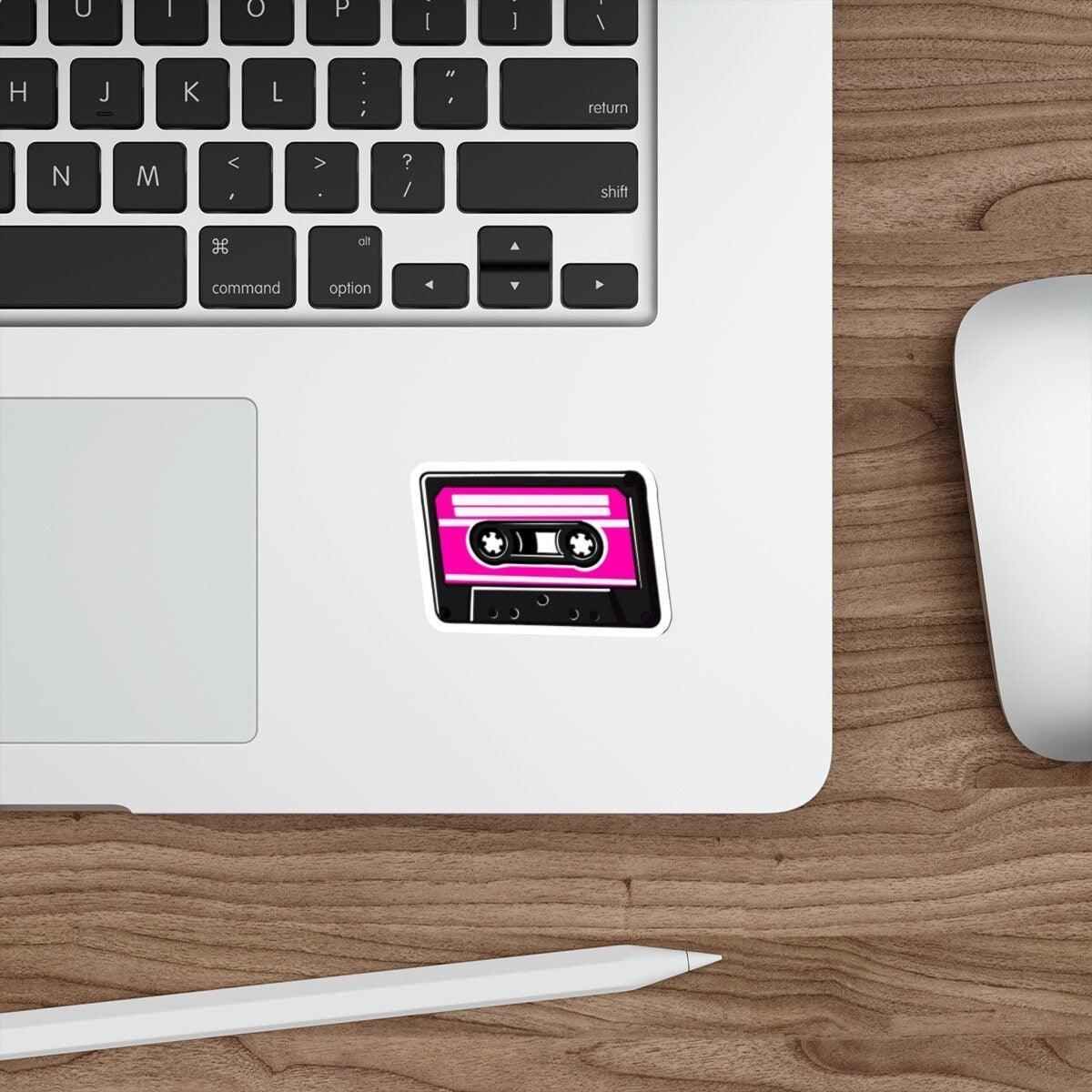 Pink Retro Cassette Sticker – Mixtape Aesthetic Vinyl Decal - mezetto KEOLIX KEOLIX