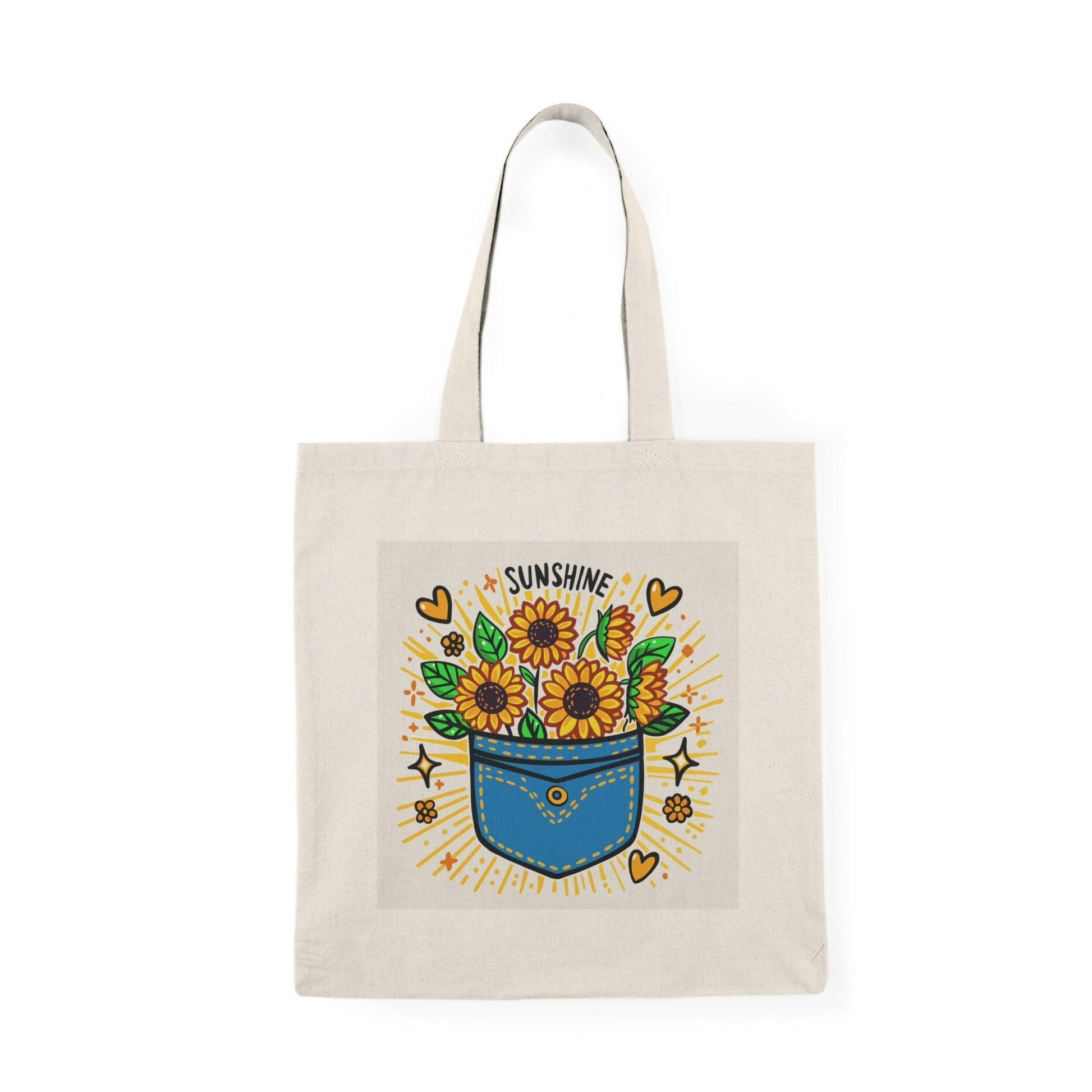 Pocket Full of Sunshine Tote Bag – Cute Eco Cotton Design - mezetto KEOLIX KEOLIX