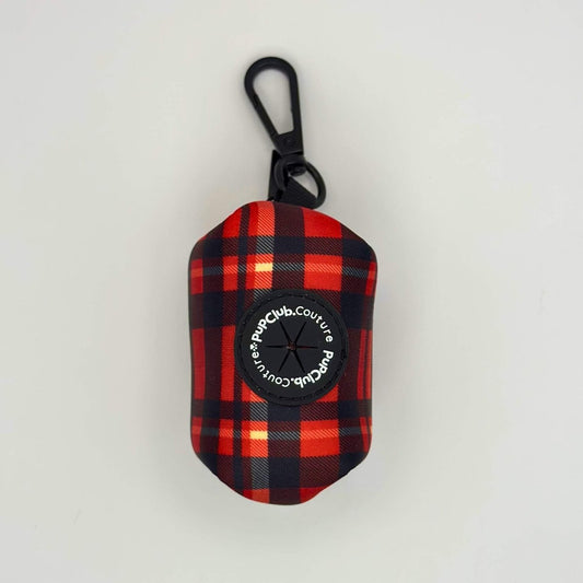 Poo Bag Holder - Red Tartan - mezetto PupClub Couture PupClub Couture