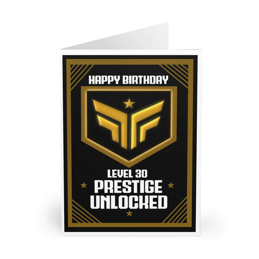 Prestige Unlocked – Gamer Birthday Card - mezetto KEOLIX KEOLIX