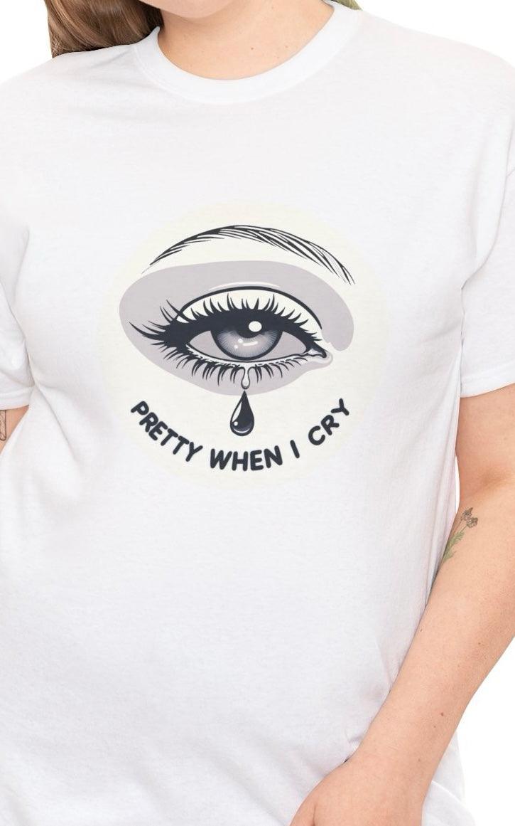 Pretty When I Cry T-Shirt | Sad Girl Soft Aesthetic Tee - mezetto KEOLIX KEOLIX