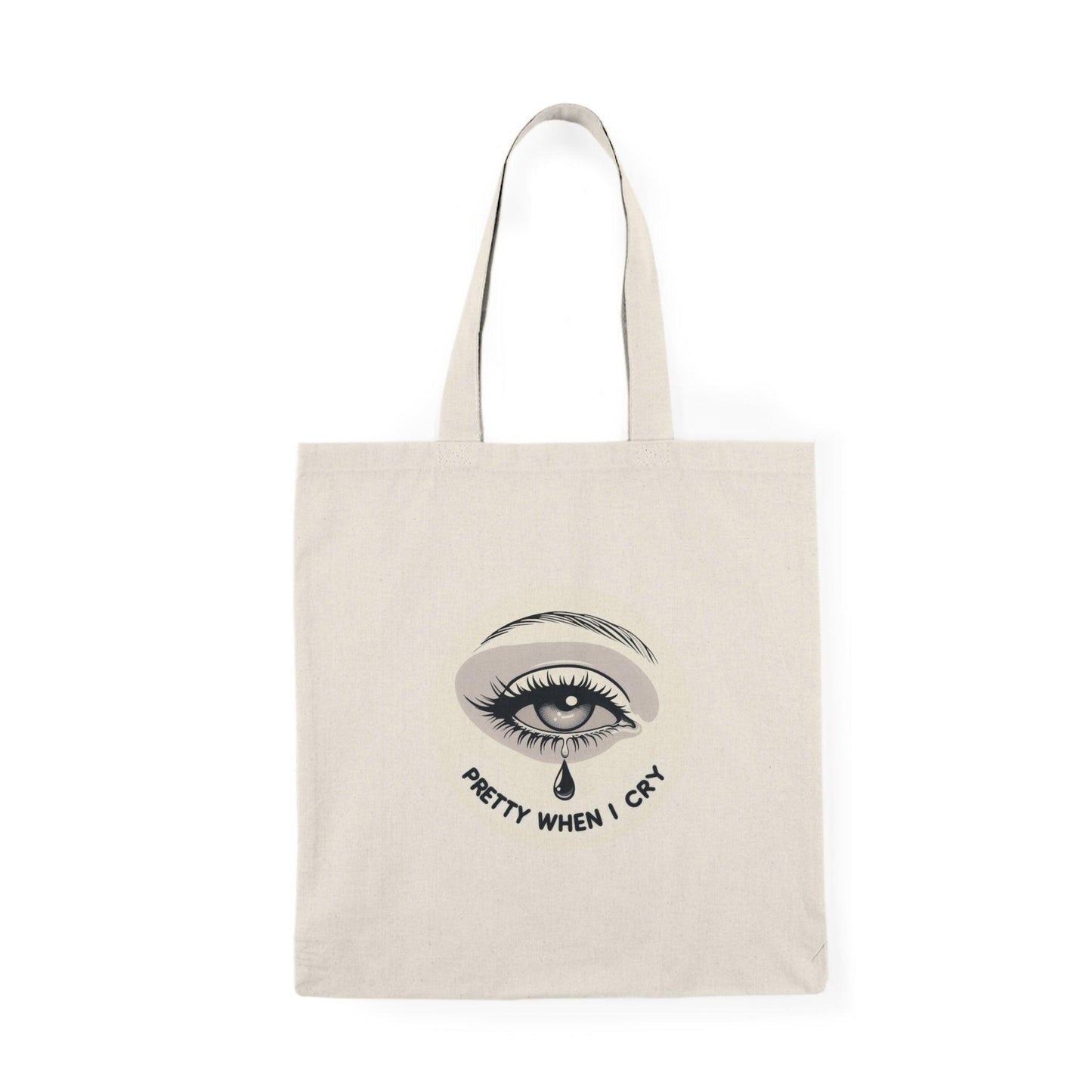 Pretty When I Cry Tote – Emotional Art Cotton Bag - mezetto KEOLIX KEOLIX