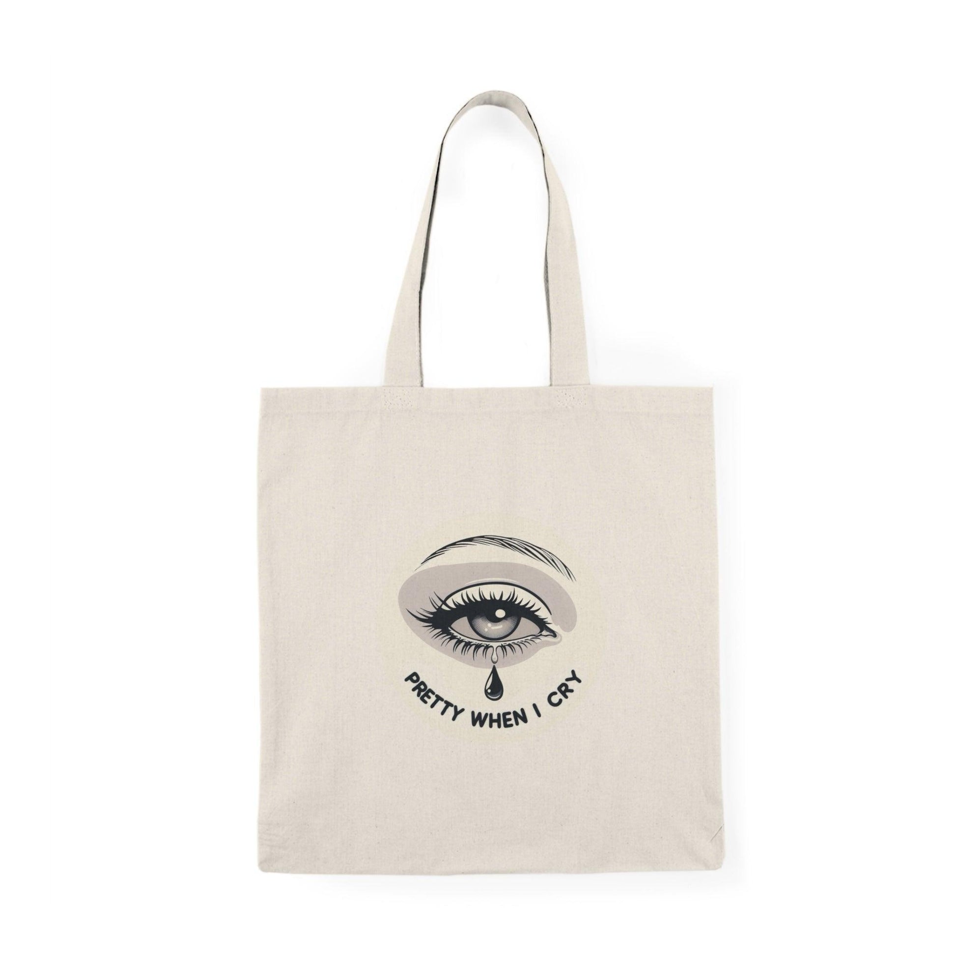 Pretty When I Cry Tote – Emotional Art Cotton Bag - mezetto KEOLIX KEOLIX