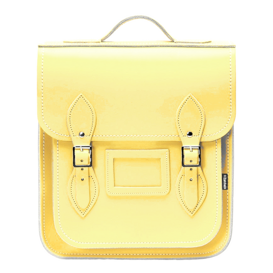 Handmade Leather City Backpack - Primrose Yellow-0