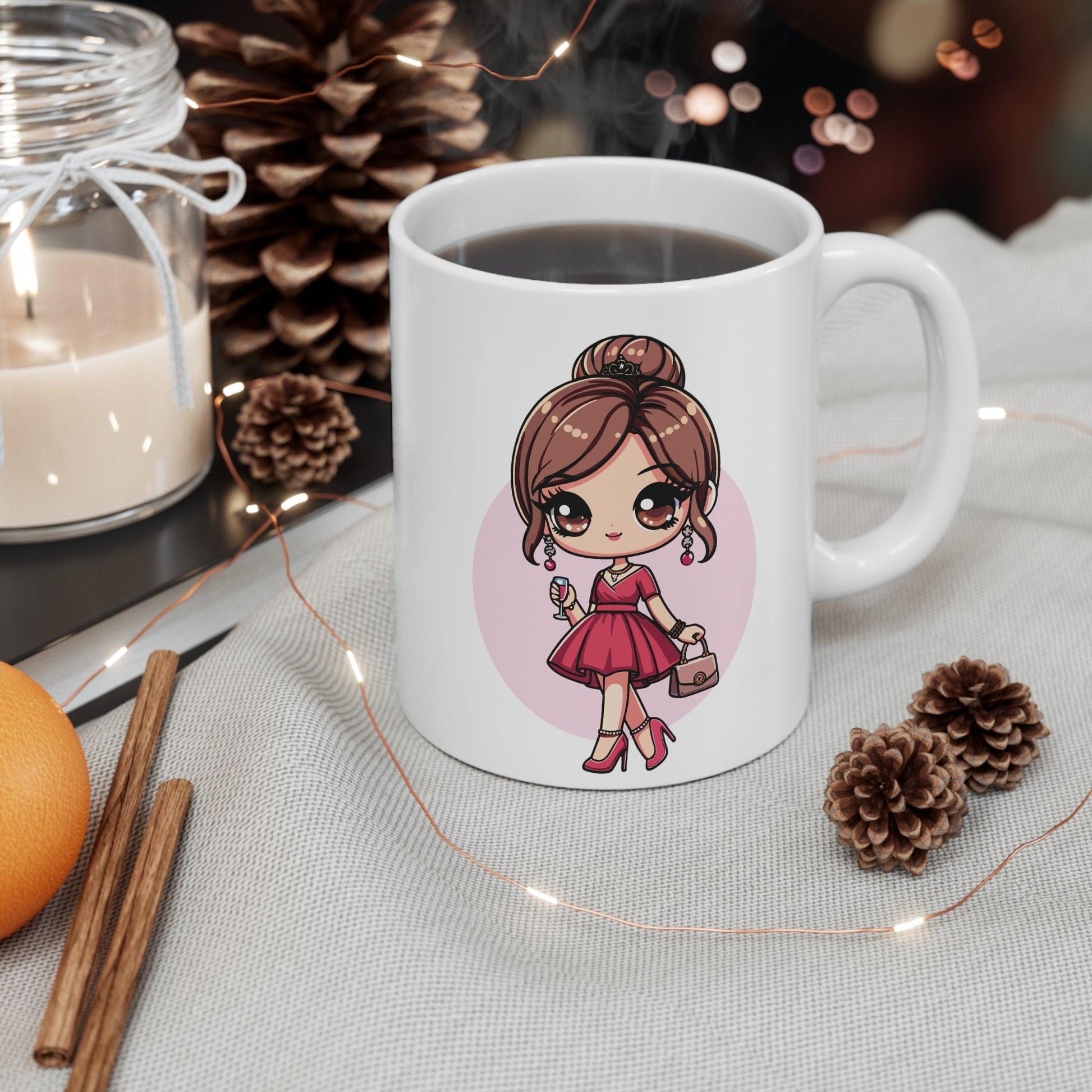 Princess in Pink Dress Mug | Fairy - Tale 11 oz Gift - mezetto KEOLIX KEOLIX