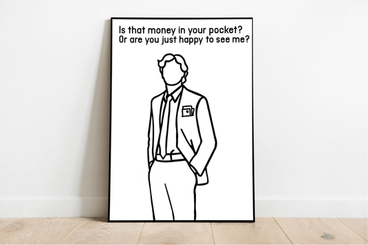Prosperous Greetings – Suit & Money Humor Minimalist Print - mezetto KEOLIX KEOLIX