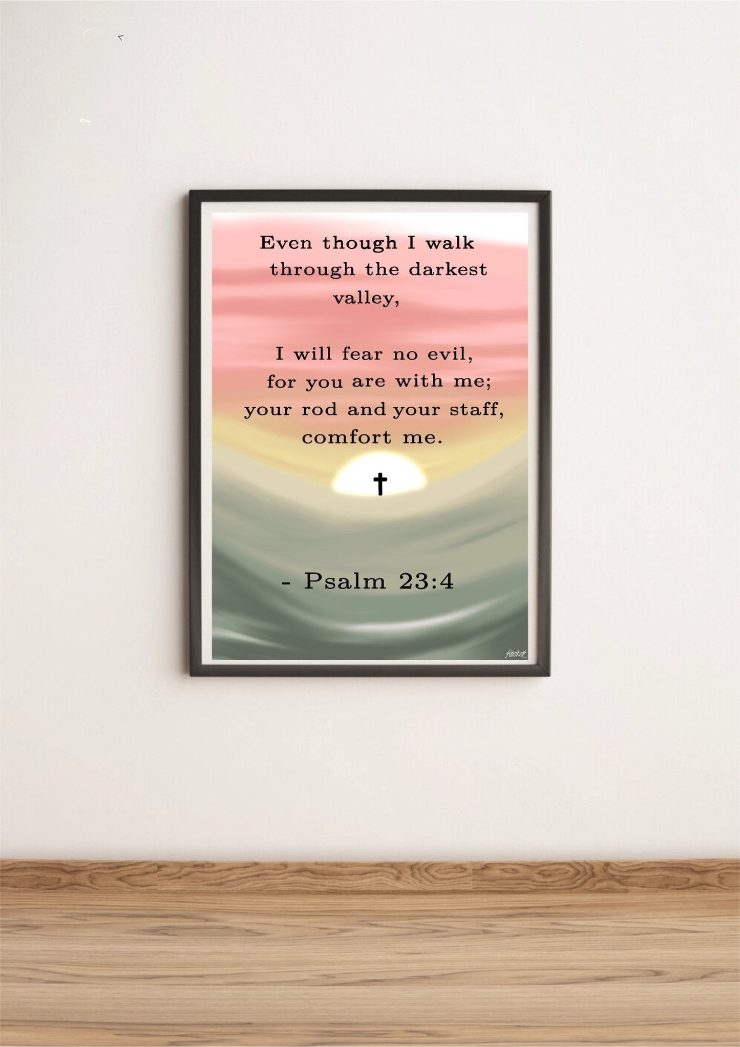 Psalm 23:4 Minimalist Art Print - mezetto KEOLIX KEOLIX